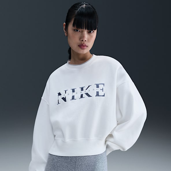 White Long-Sleeve Tops Tops. Nike AU